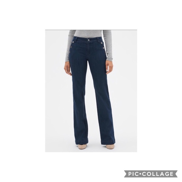 Mid Rise Wide-Leg  Jeans in stretch - Picture 1 of 4